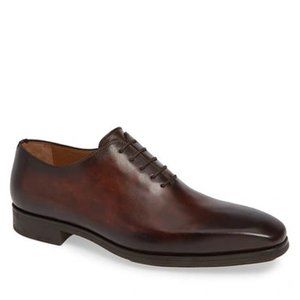 Magnanni Men's Diversa Ryder Tabaco Brown Lace-up Oxford Shoes Size 9.5 M 20688